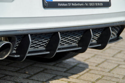 Gefräster Heckansatz Volkswagen Polo 6 GTI 2G (AW) ab Bj.: 2017-- Schwarz Matt