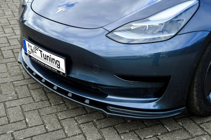 CUP Frontspoilerlippe ABS Tesla Model 3 + Performance Bj.:2017- Schwarz Glanz