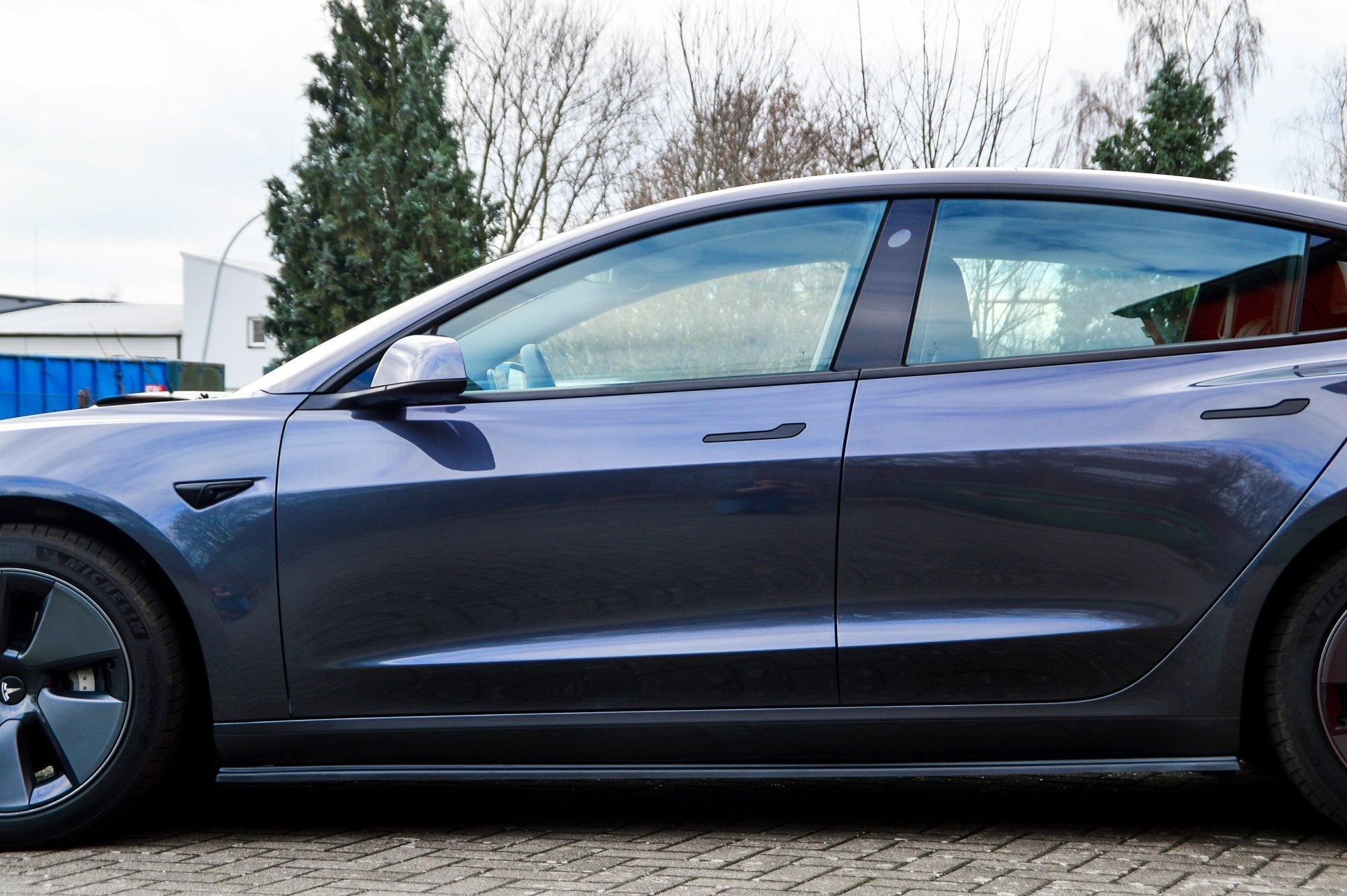 Seitenschwellersatz ABS Tesla Model 3 + Performance Bj.:2017- Carbon