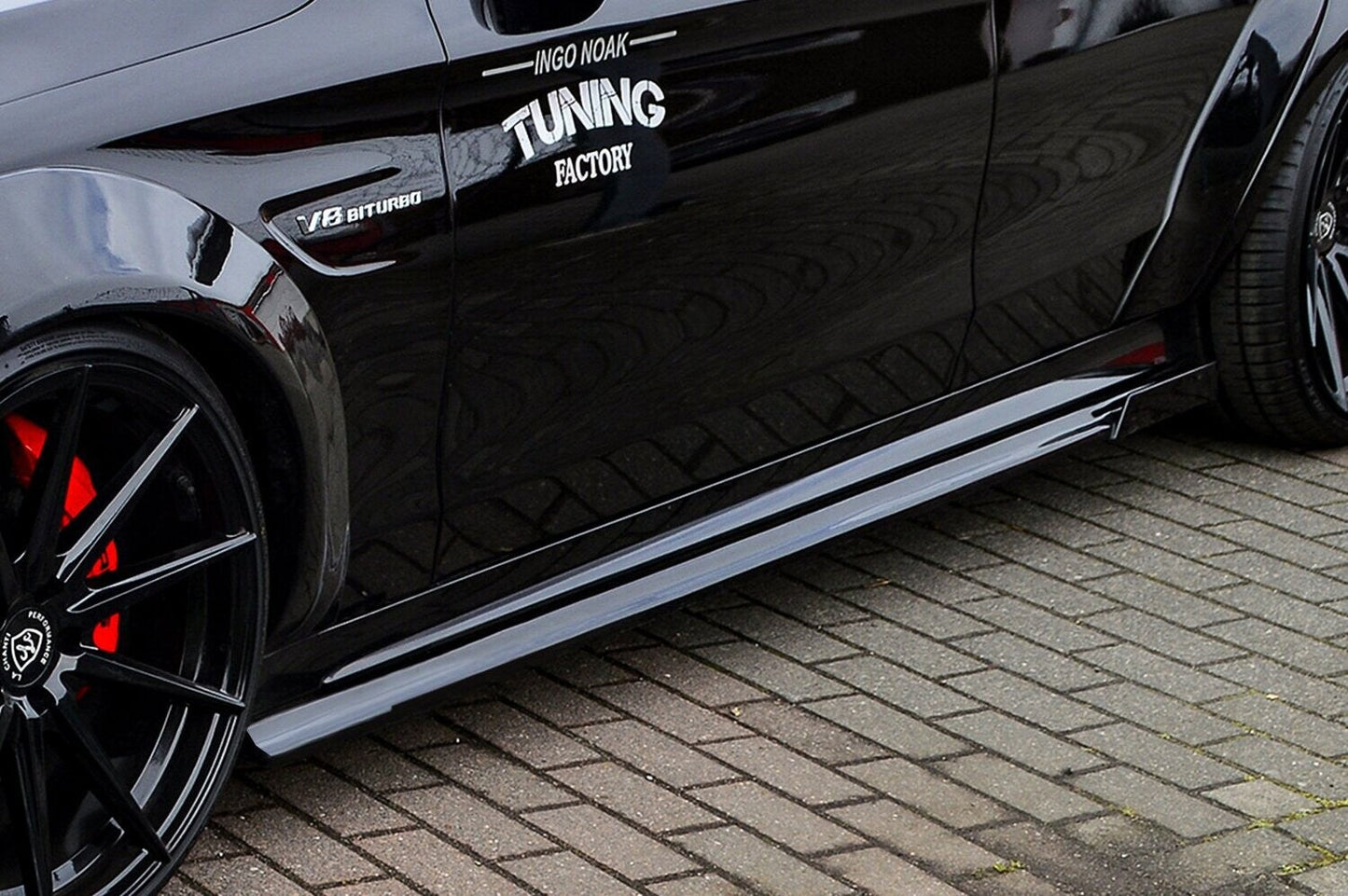 CUP Seitenschweller Wing Mercedes Benz C63 AMG, W205 Ab Bj.: 2015- Schwarz Matt
