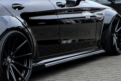 CUP Seitenschweller Wing Mercedes Benz C63 AMG C205 A205 Coupe/ Cabrio Schwarz Matt