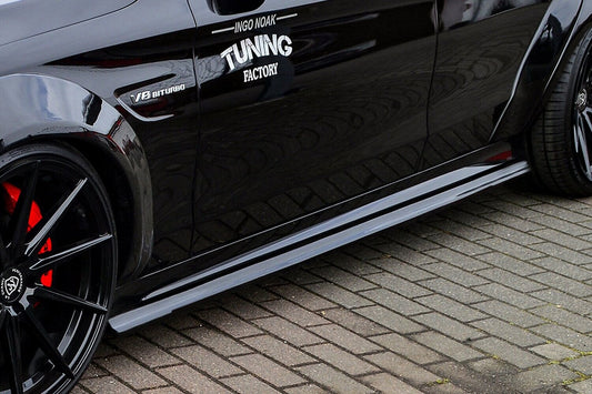 CUP Seitenschweller Mercedes Benz C63 AMG, S205, T-Modell Schwarz Glanz