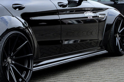 CUP Seitenschweller Mercedes Benz C63 AMG, S205, T-Modell Schwarz Glanz