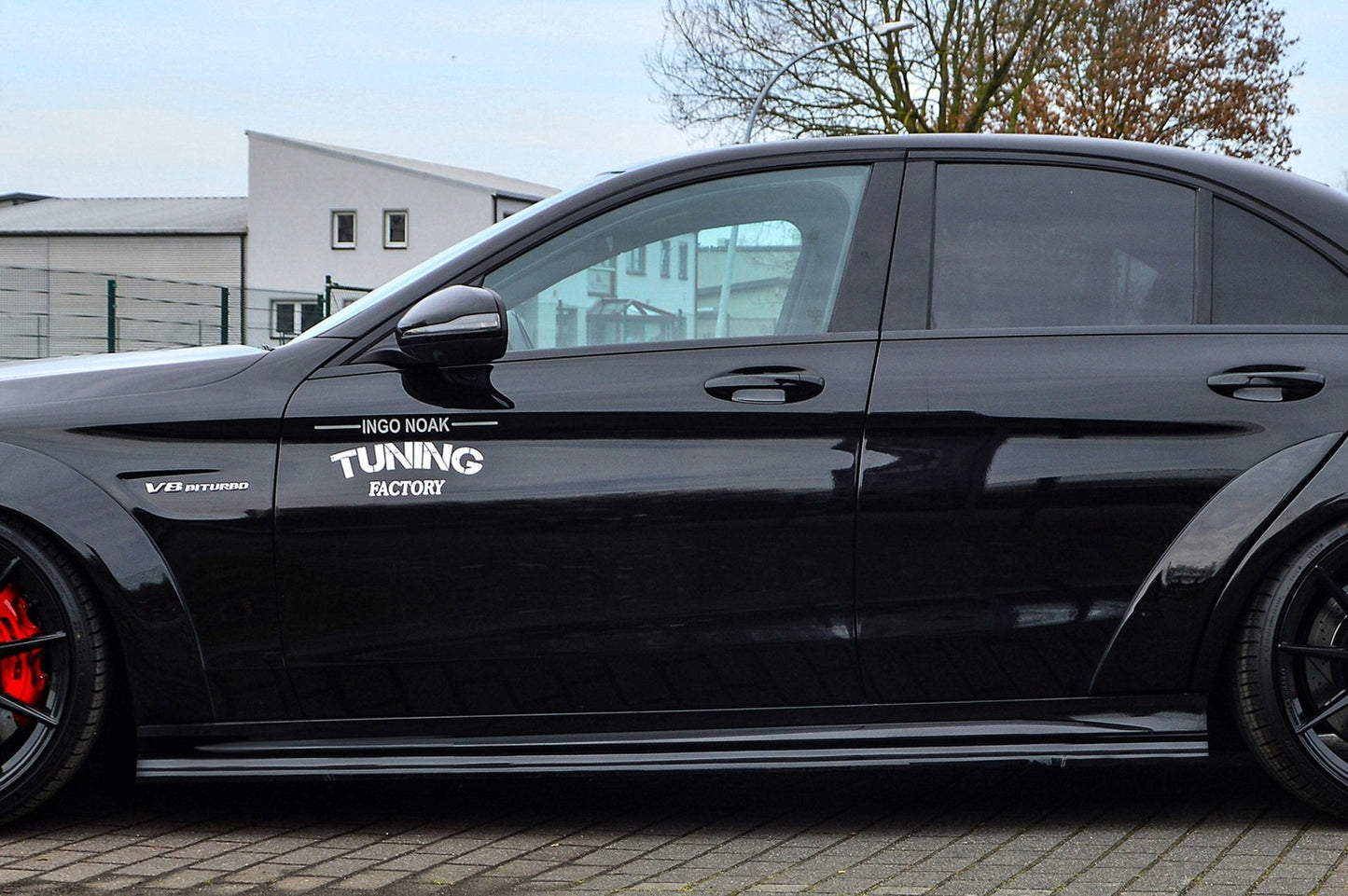 CUP Seitenschweller Mercedes Benz C63 AMG, S205, T-Modell Schwarz Matt