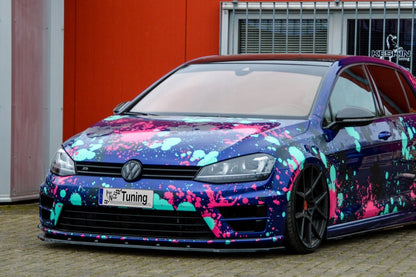 CUP Frontspoilerlippe ABS Volkswagen Golf 7 R + R-Line, Typ AU Carbon
