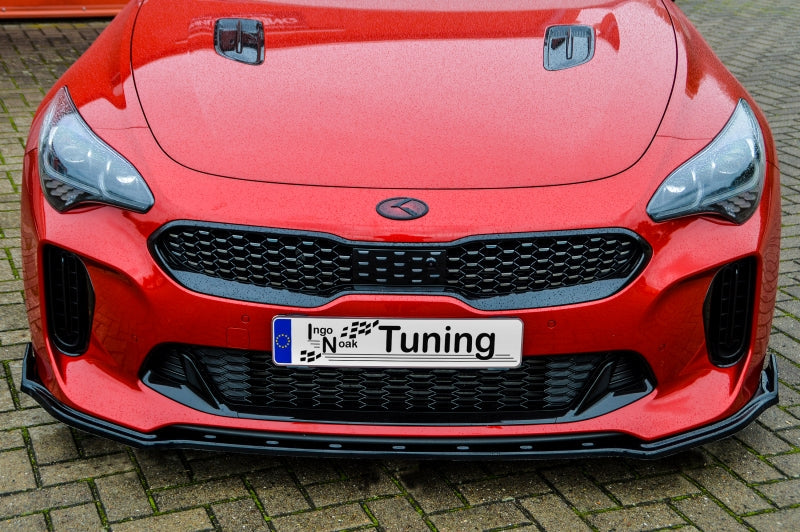 CUP Frontspoilerlippe ABS mit Seitenwing Kia Stinger CK Schwarz Glanz