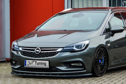 CUP Frontspoilerlippe ABS Opel Astra K, Sports Tourer Schwarz Glanz