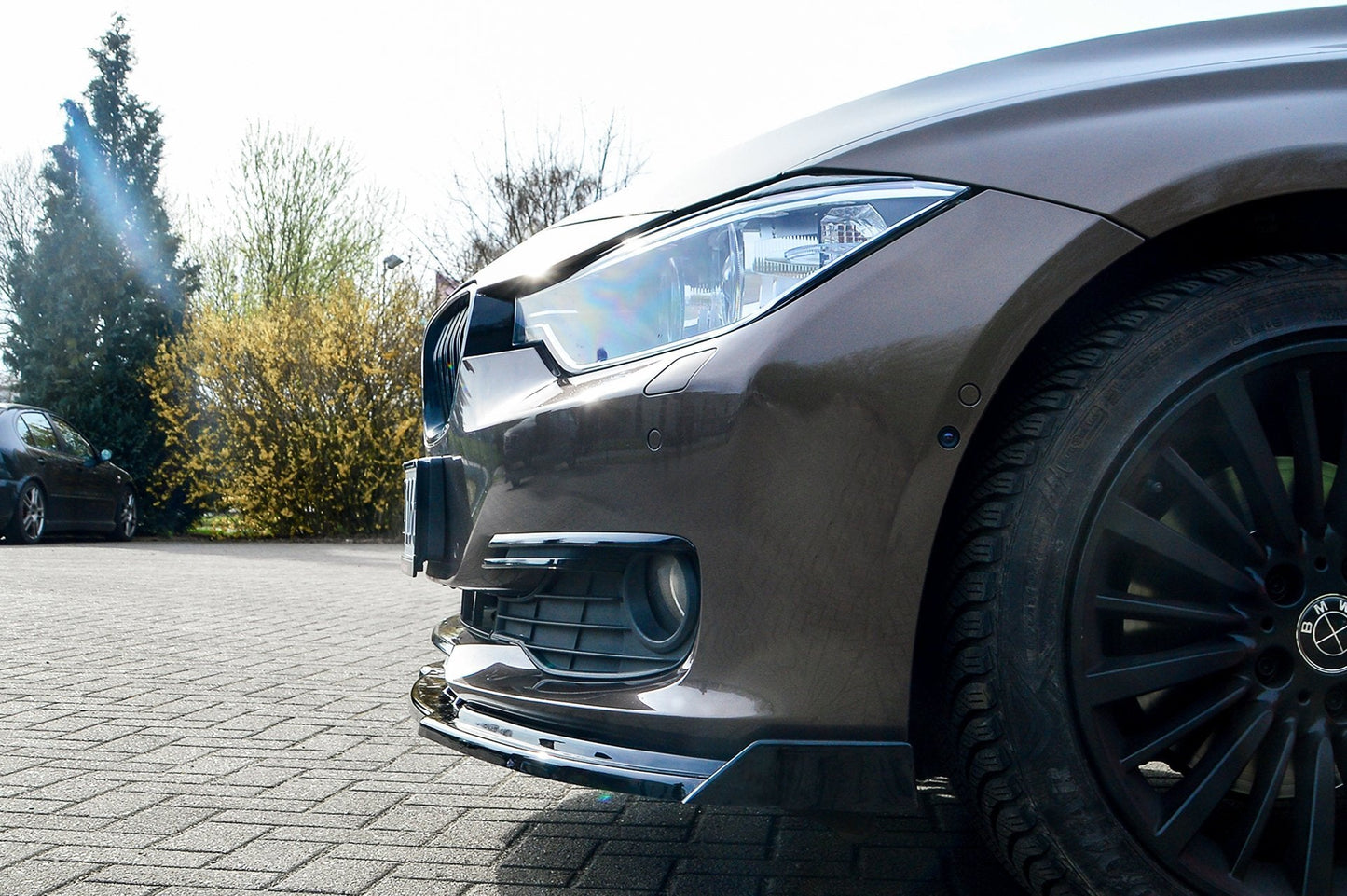 CUP Frontspoilerlippe ABS mit Seitenwing BMW 3er F30/ F31 Schwarz Matt