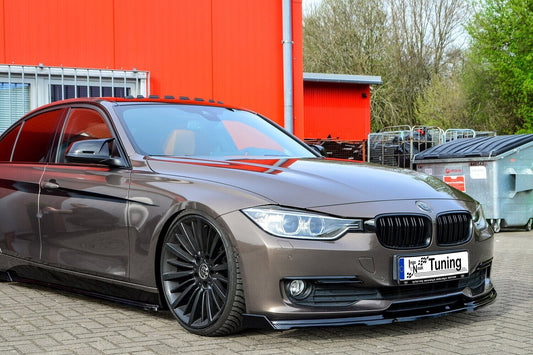 CUP Frontspoilerlippe ABS mit Seitenwing BMW 3er F30/ F31 Schwarz Glanz
