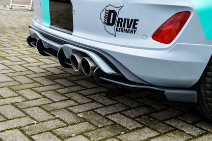 Gefräster Heckansatz Ford Fiesta ST, MK8, JHH ab Bj.: 2018- Schwarz Matt