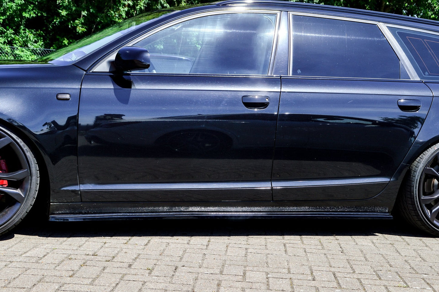 CUP Seitenschwellersatz Audi A6 4F Bj.: 2004-2011 Schwarz Glanz
