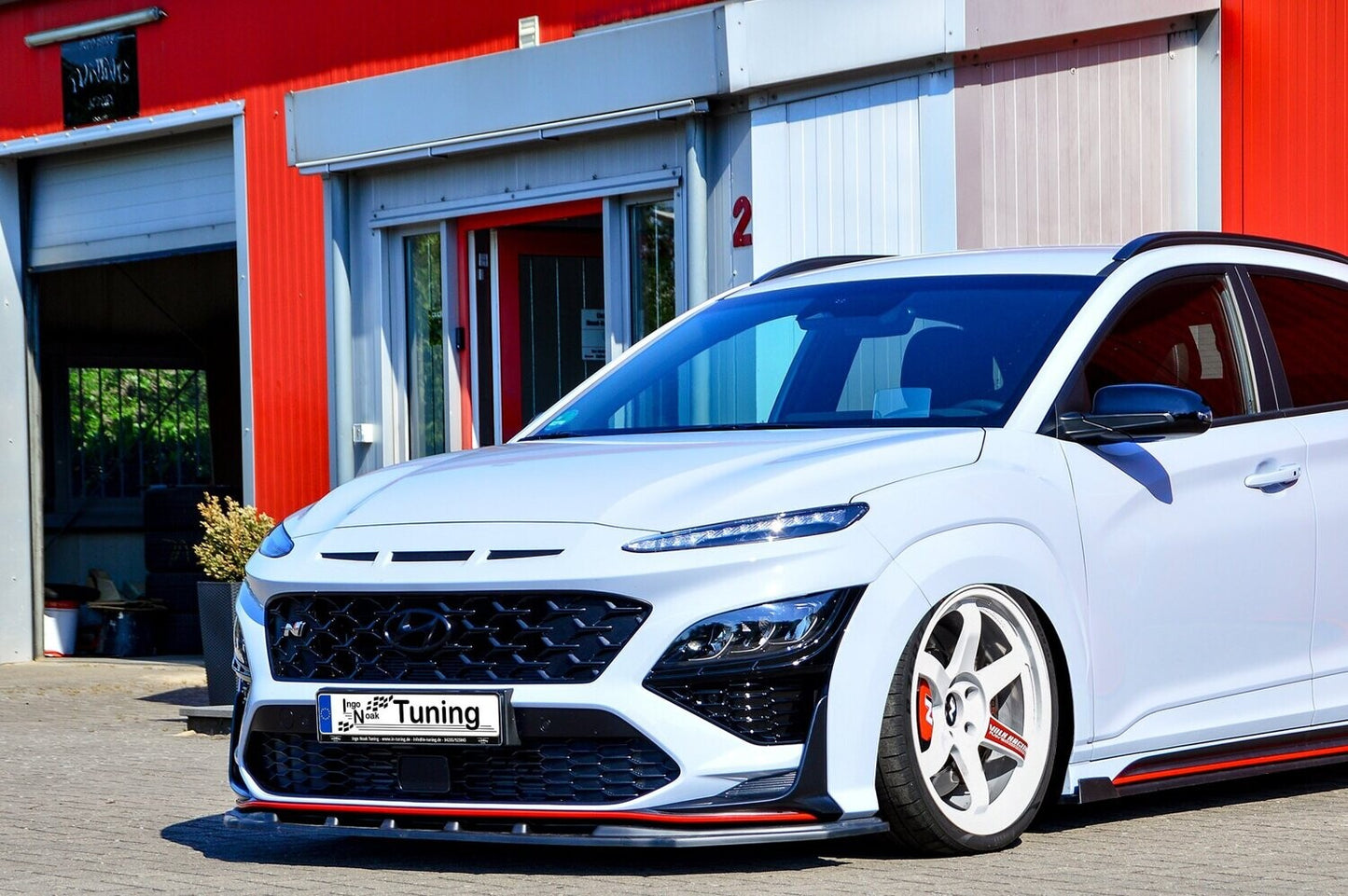 CUP Frontspoilerlippe ABS Hyundai Kona N-Line ab Bj.: 2020- Schwarz Matt