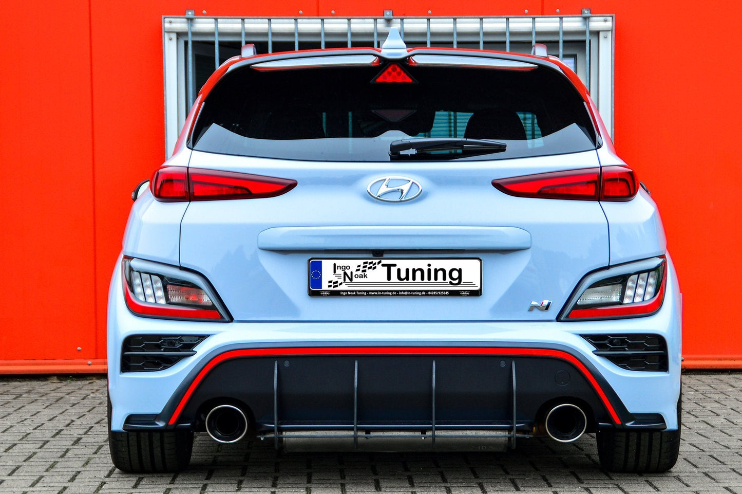 Gefräster Heckansatz Hyundai Kona N ab Bj.: 2020- Schwarz Matt