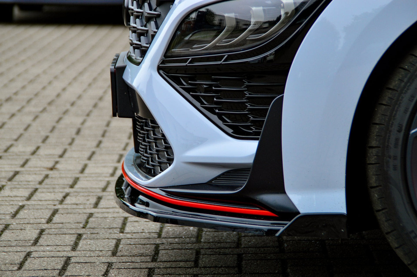 CUP Frontspoilerlippe ABS mit Flaps Hyundai Kona N-Line Schwarz Matt