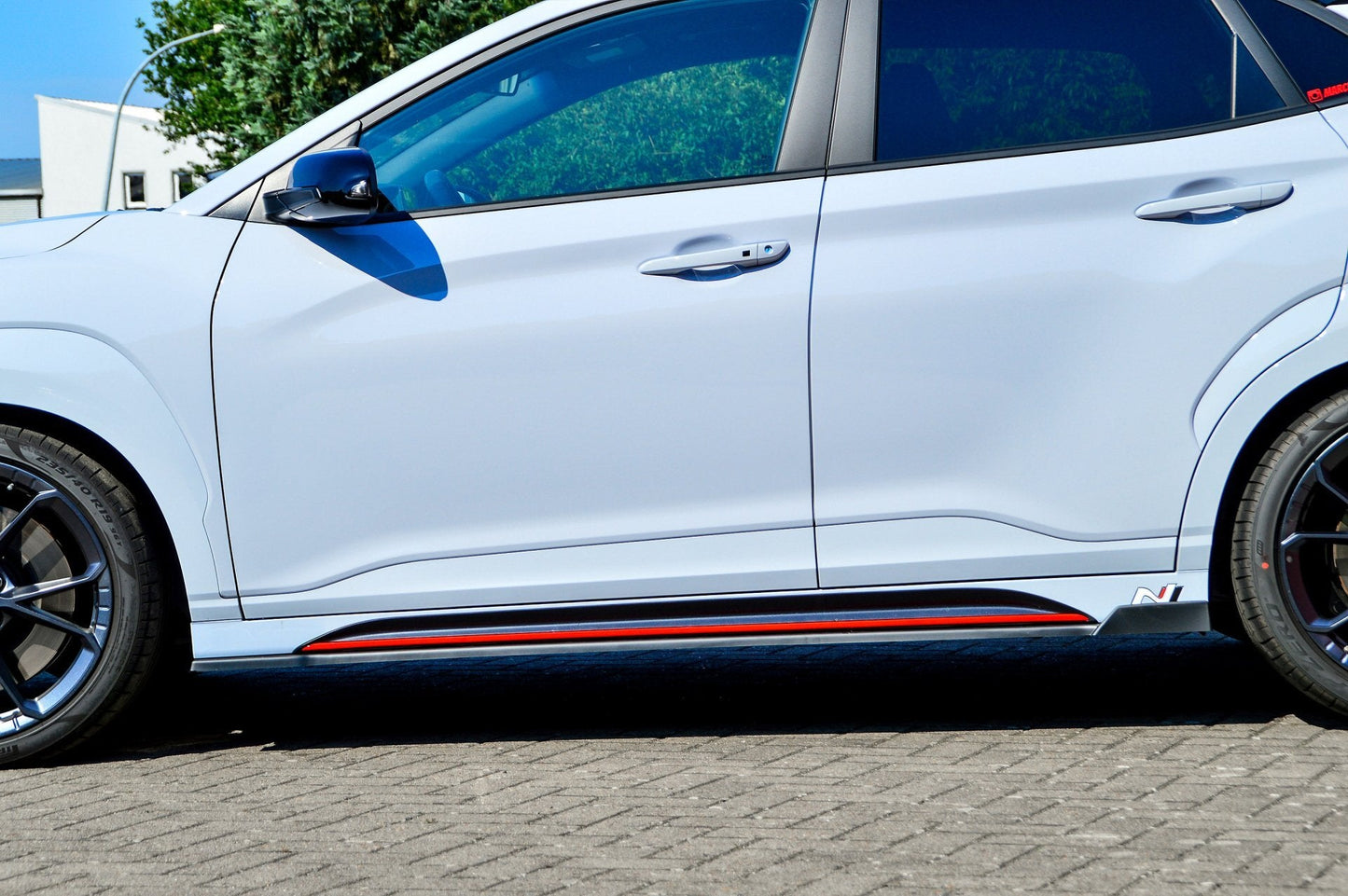 CUP Seitenschwellersatz mit Wing hinten Hyundai Kona N Schwarz Matt
