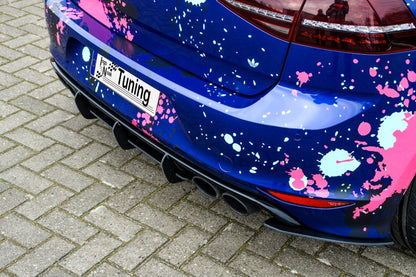 Gefräster Heckansatz Volkswagen Golf 7 R Bj.: 2013-2017 Schwarz Matt