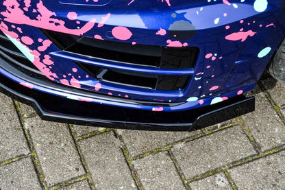 CUP Frontspoilerlippe mit Wing ABS Volkswagen Golf 7 R Schwarz Matt