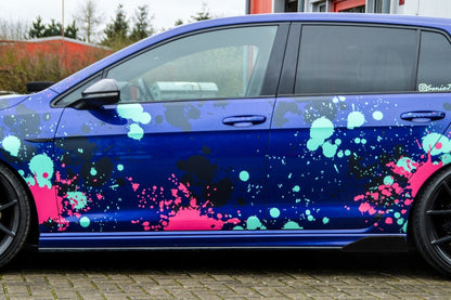 CUP 3 Seitenschweller Volkswagen Golf 7 R+ R-Line Bj.: 2013-2017 Carbon