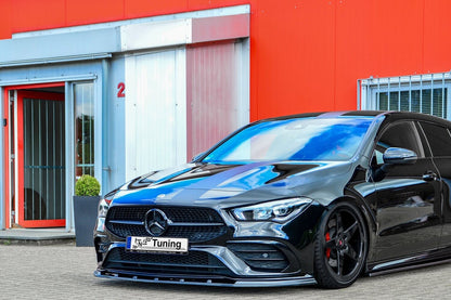 CUP Frontspoilerlippe ABS Mercedes Benz CLA C118 Limousine Schwarz Glanz