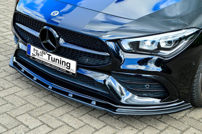 CUP Frontspoilerlippe ABS Mercedes Benz CLA X118 Shootingbrake Schwarz Glanz