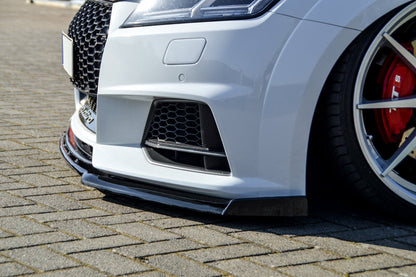 CUP Frontspoilerlippe Phase 2 mit Seitenwing Audi TT 8S Schwarz Matt