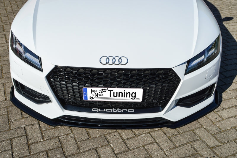 CUP Frontspoilerlippe Phase 2 mit Seitenwing Audi TT 8S Schwarz Glanz