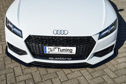 CUP Frontspoilerlippe Phase 2 mit Seitenwing Audi TT 8S Schwarz Glanz