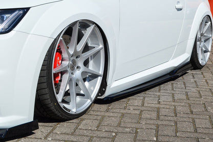 CUP Seitenschweller Wing Audi TT 8S, S-Line Bj.: 2014-2018 Schwarz Glanz