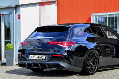 Gefräster Heckansatz Mercedes Benz CLA X118 Shootingbrake Schwarz Matt