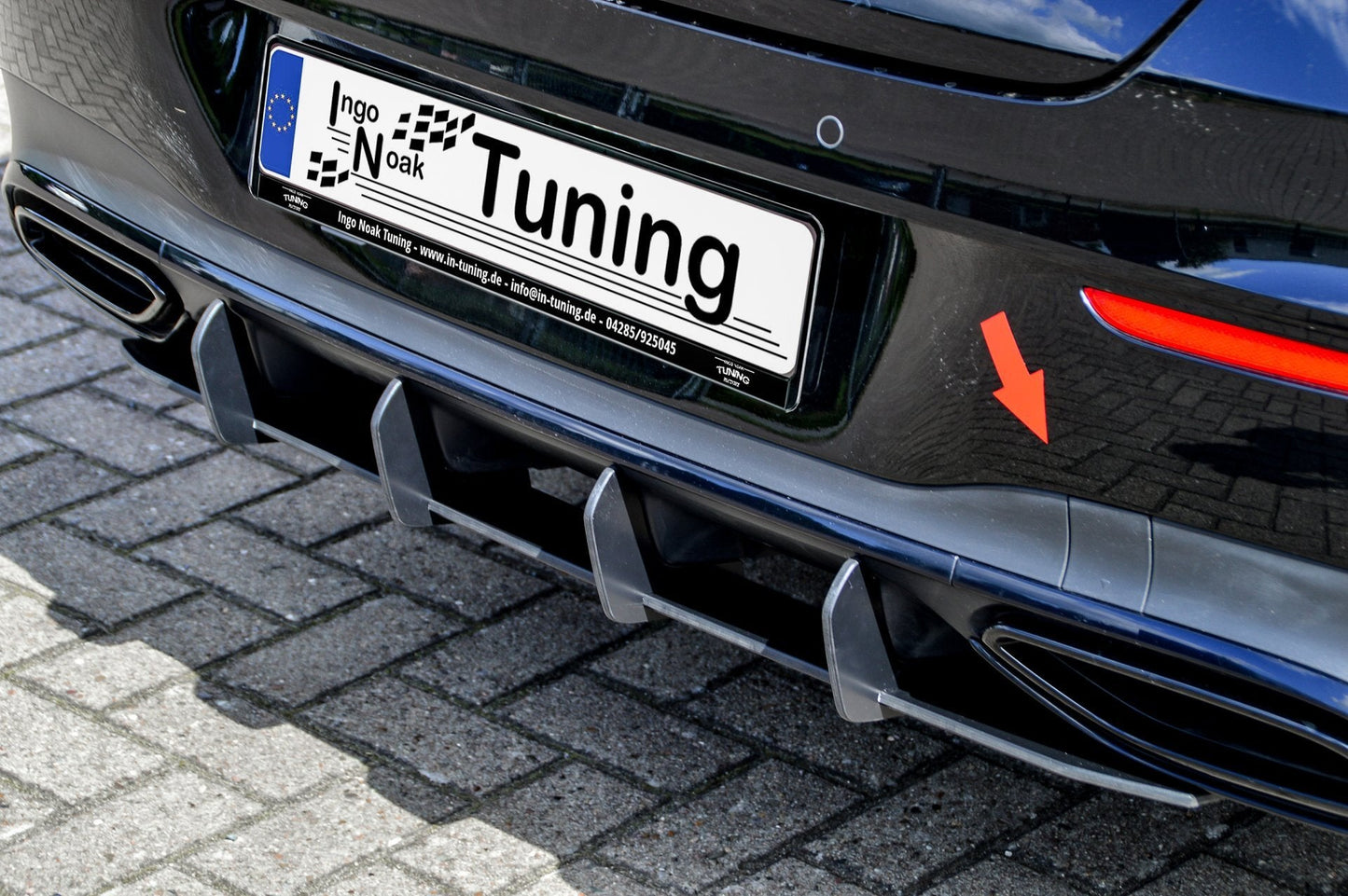 Gefräster Heckansatz Mercedes Benz CLA X118 Shootingbrake Schwarz Matt