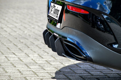 Gefräster Heckansatz Mercedes Benz CLA X118 Shootingbrake Schwarz Matt