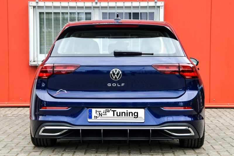Gefräster Heckansatz Volkswagen Golf 8 ab Bj.: 12/2019- Schwarz Matt