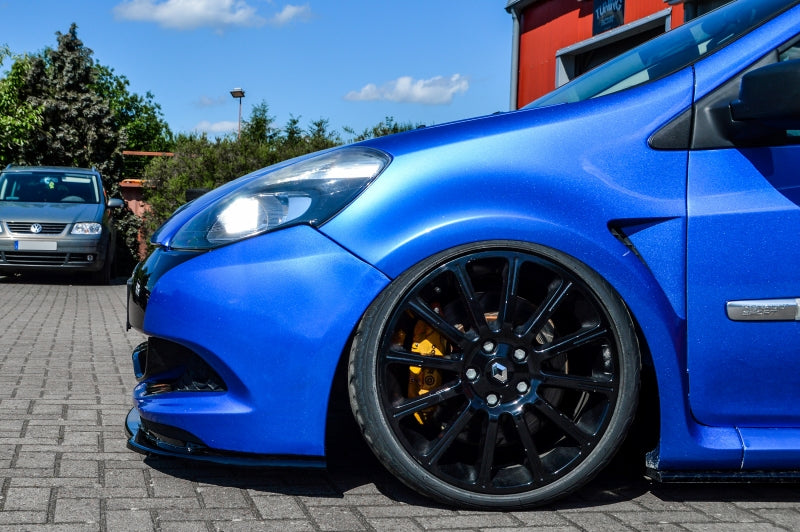 CUP Frontspoilerlippe ABS Renault Clio 3, RS Phase 2 Schwarz Glanz