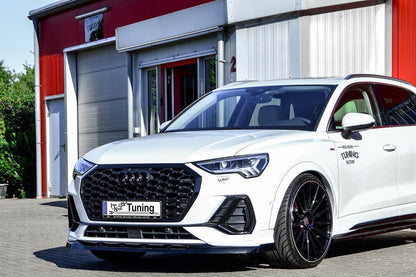 CUP Frontspoilerlippe ABS mit Seitenwing Audi Q3, Typ F3 Schwarz Matt