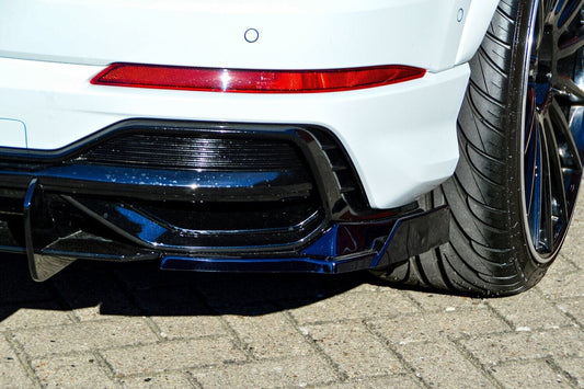 Heckansatz Seitenteile ABS Audi Q3, Typ F3 ab Bj.: 2018- Schwarz Glanz