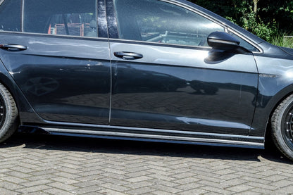 CUP 3 Seitenschweller Volkswagen Golf 7 R, Typ AU Facelift Schwarz Glanz