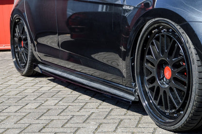 CUP 3 Seitenschweller Volkswagen Golf 7 R, Typ AU Facelift Schwarz Glanz