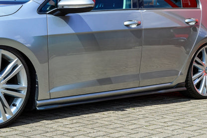 Seitenschwellersatz mit Wing Volkswagen Golf 7 Typ AU Schwarz Glanz