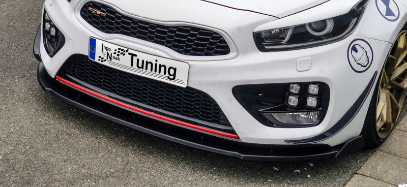 CUP Frontspoilerlippe ABS mit Seitenwing Kia Ceed GT, Pro Ceed GT Schwarz Matt