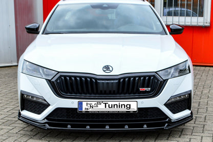 CUP Frontspoilerlippe mit Wing ABS Skoda Octavia RS NX Limousine Schwarz Glanz