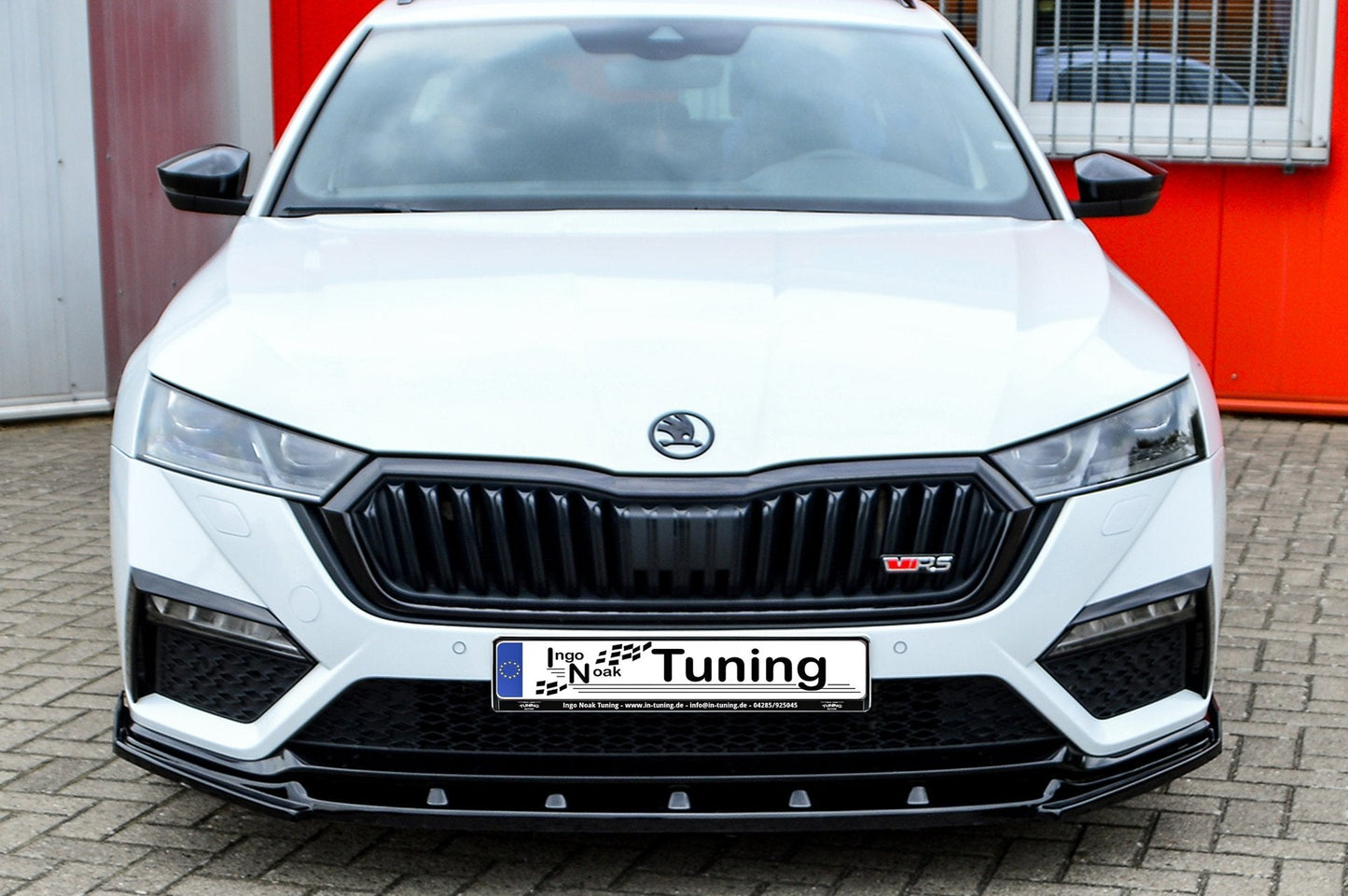 CUP Frontspoilerlippe mit Wing ABS Skoda Octavia RS, NX, Combi Schwarz Glanz