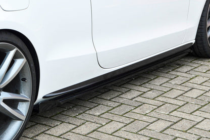 CUP Seitenschwellersatz mit Seitenwing Audi A5 / B8 S-Line Schwarz Matt