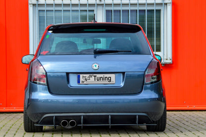Gefräster Heckansatz Skoda Fabia RS II 5J Bj.: 2010-2014 Schwarz Matt