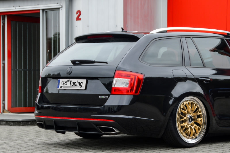 Gefräster Heckansatz Skoda Octavia RS 5E ab Bj.: 2013-2016 Schwarz Matt