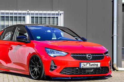 CUP Frontspoilerlippe ABS mit Seitenwing Opel Corsa F, GS-Line Schwarz Glanz