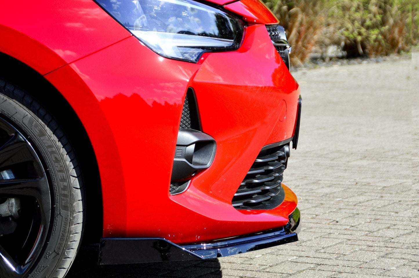 CUP Frontspoilerlippe ABS mit Seitenwing Opel Corsa F, GS-Line Carbon