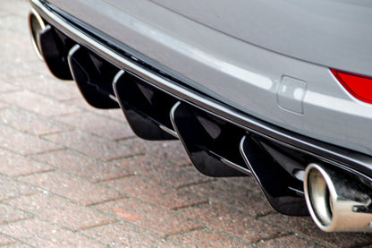 Gefräster Heckansatz Volkswagen Jetta 7, GLI ab Bj.: 2019- Schwarz Matt