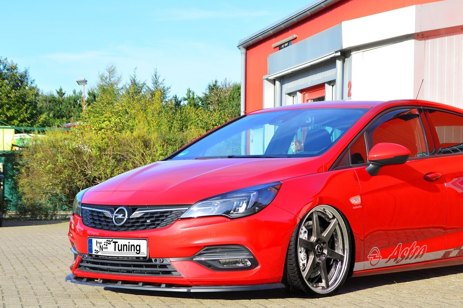 CUP Frontspoilerlippe ABS Opel Astra K, Sports Tourer Schwarz Matt