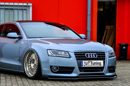 CUP Frontspoilerlippe Phase 2 mit Seitenwing Audi A5 / B8 Schwarz Matt