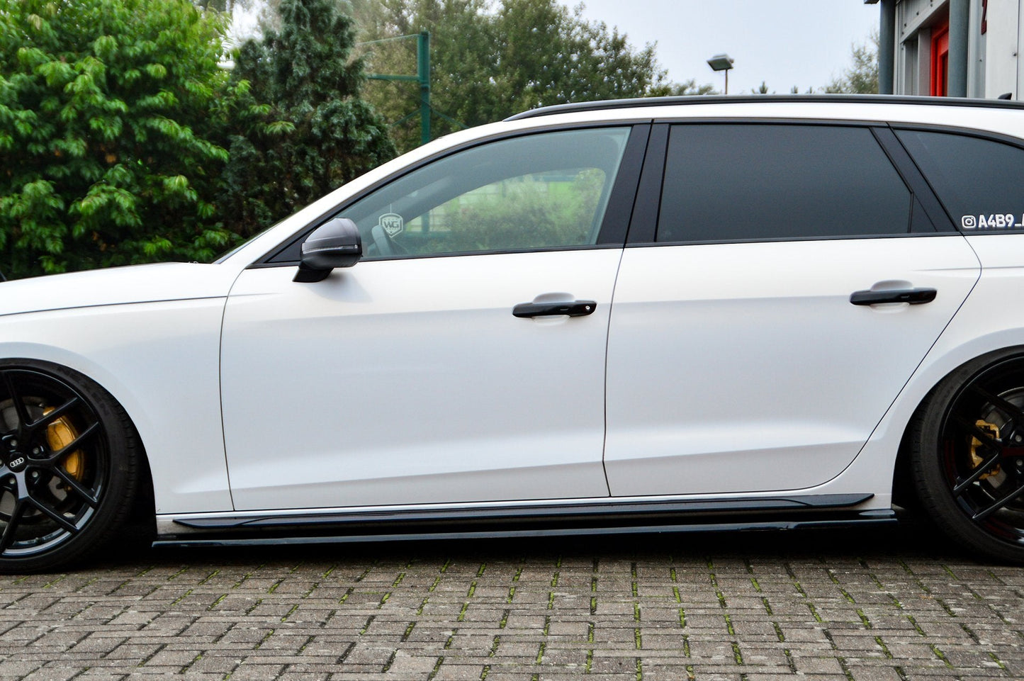 Seitenschwellersatz ABS Audi A4 B9 ab Bj.:2015-2019 Schwarz Glanz